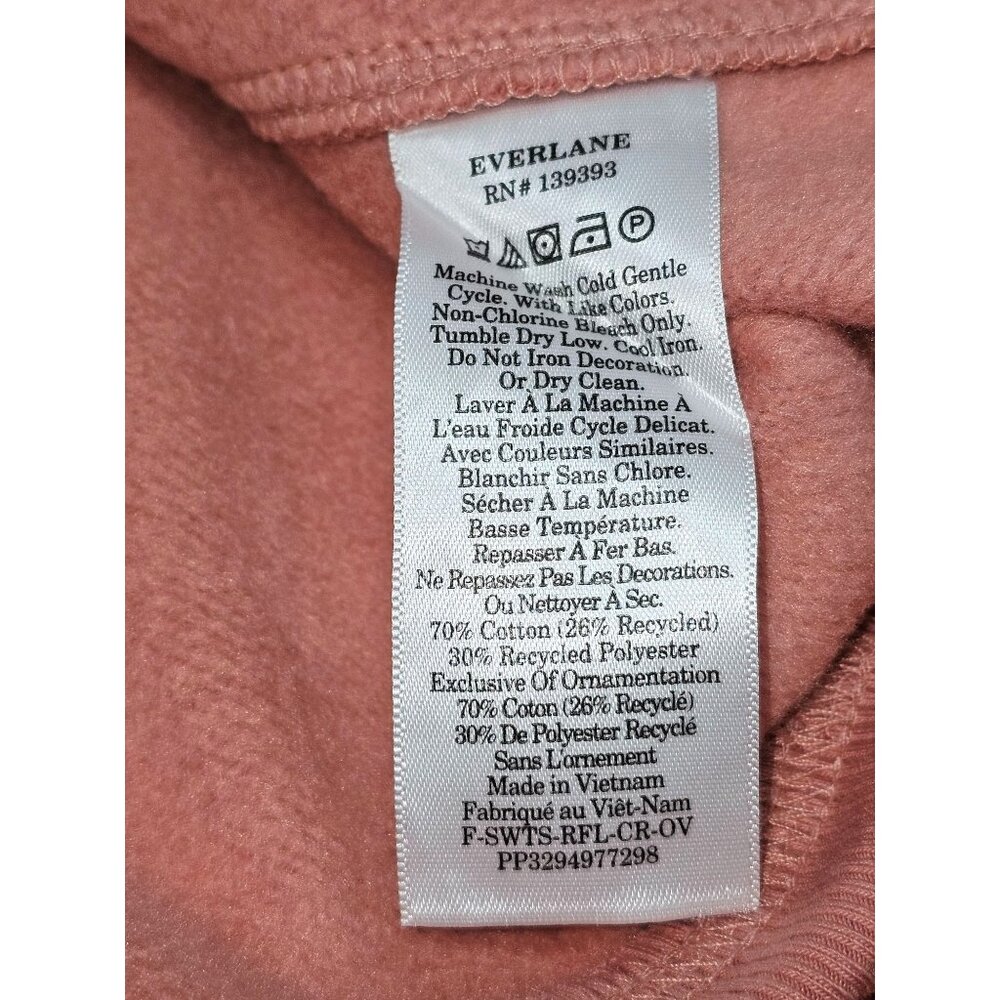 NWT Everlane Women's Coral Pink Cotton Merino Summer Crew Sweatershirt Sz S 1832 - Picture 8 of 11